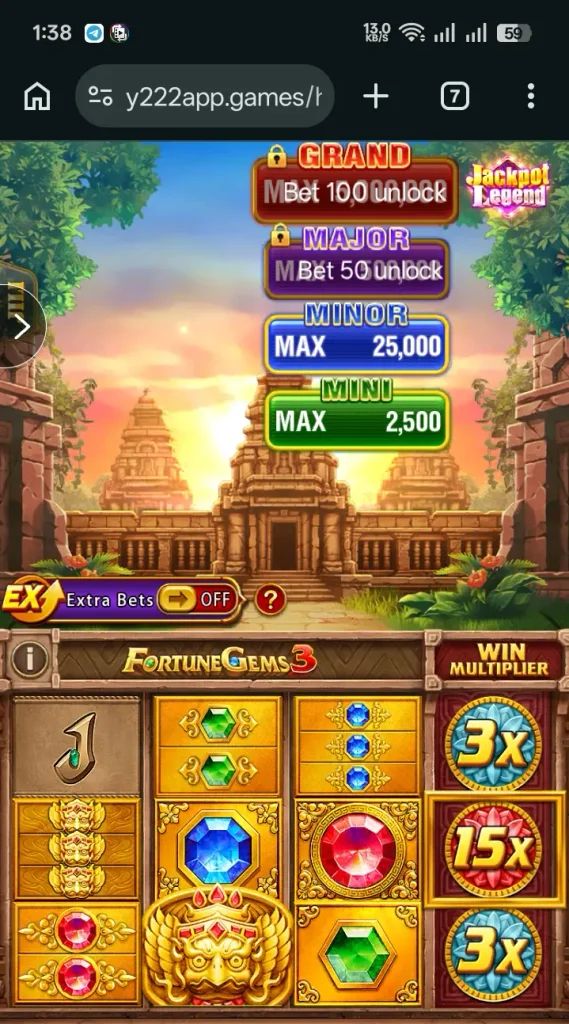 Real time gameplay in Y222 Game
