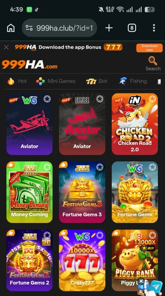 Games available in 999HA Game