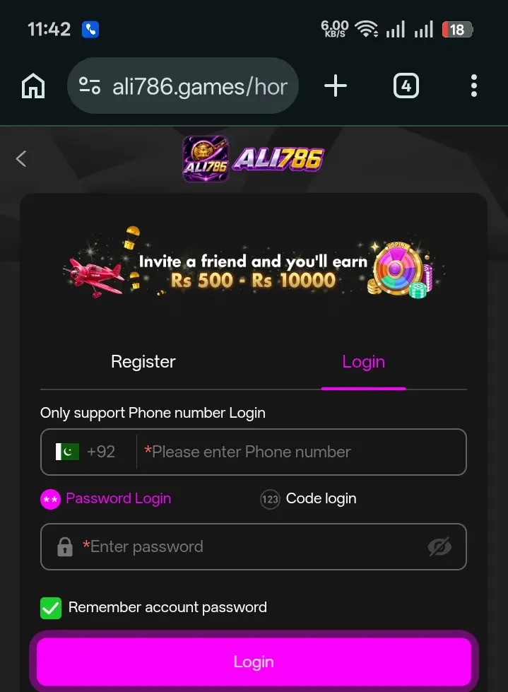 ALI786 Game Login image