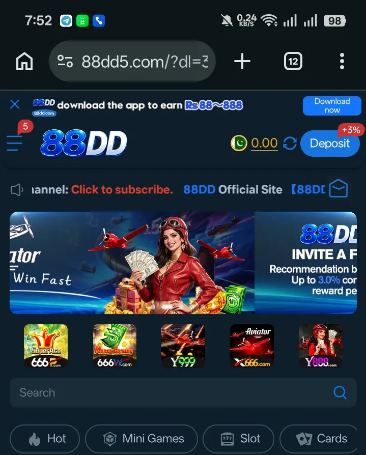Interface of 88DD Game