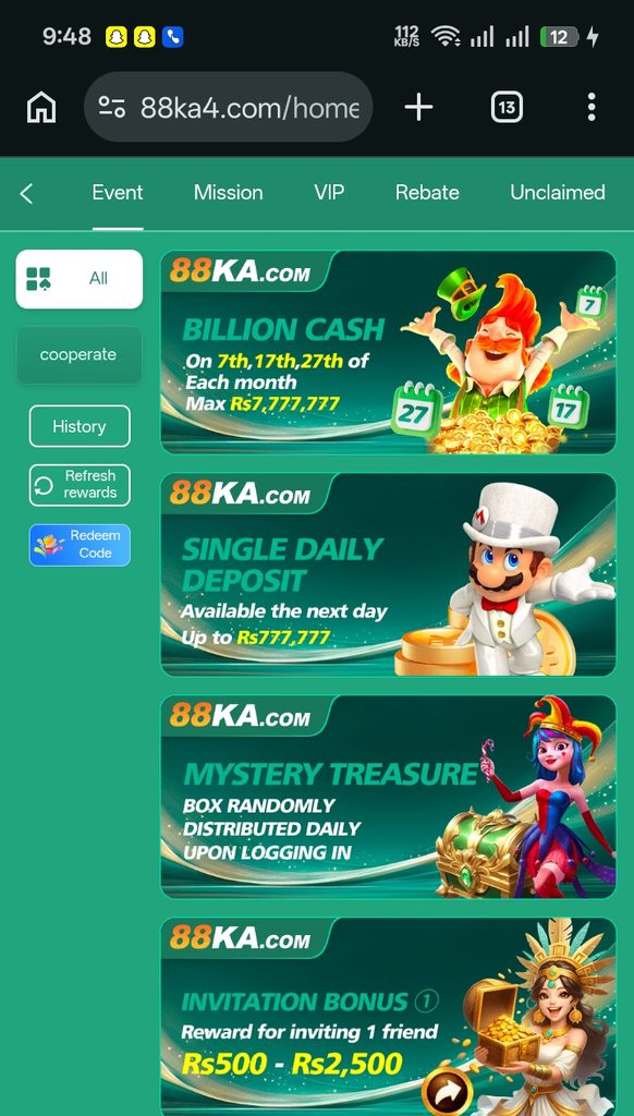 88KA Game Bonus and Reward Image